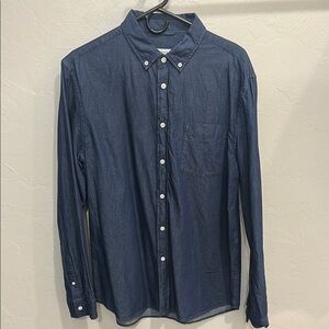 Men's Blue Cotton Oxford